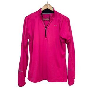Nike Dri-Fit Pink quarter zip top size L